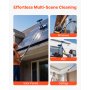 VEVOR Solar Panel Cleaning Kit, 6.06 m, Water Fed Pole Kit with Cleaning Brush, Soap Dispenser, Extendable Aluminum Telescopic Pole, 180° Rotatable Brush Head, for Roof Mounted Solar Panels, Windows