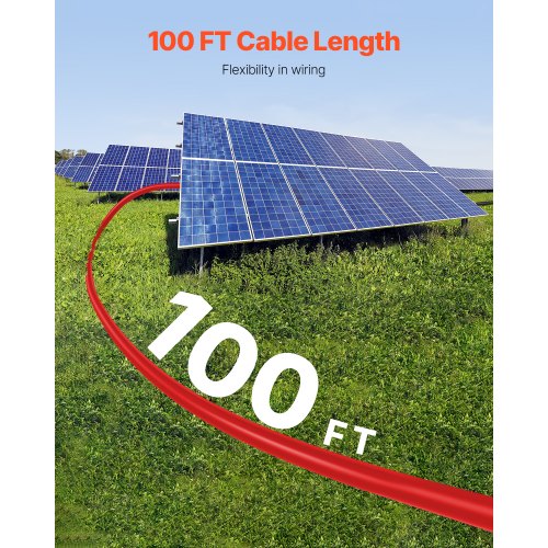 100Ft Solar Panels Extension Cables, 6mm² PV Cable Without 100Ft Solar Panels Extension Cables, 6mm² PV Cable Without