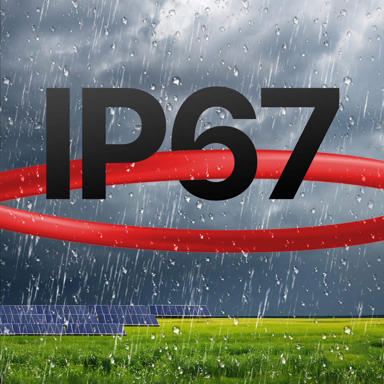 VEVOR 100FT Solar Panel Extension Cable, 10AWG Solar Extension Cable Wire, 6mm² IP67 Waterproof PV Cable for Home, Ship and RV Solar Panels, Red