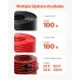 VEVOR 100FT Solar Panel Extension Cable, 10AWG Solar Extension Cable Wire with Female & Male Waterproof Connectors, 6mm² PV Cable for Home, Ship and RV Solar Panels, 100FT Black + 100FT Red (Set of 2)