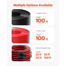 100FT Solar Panel Extension Wire Female & Male Connectors 10AWG Set of 2