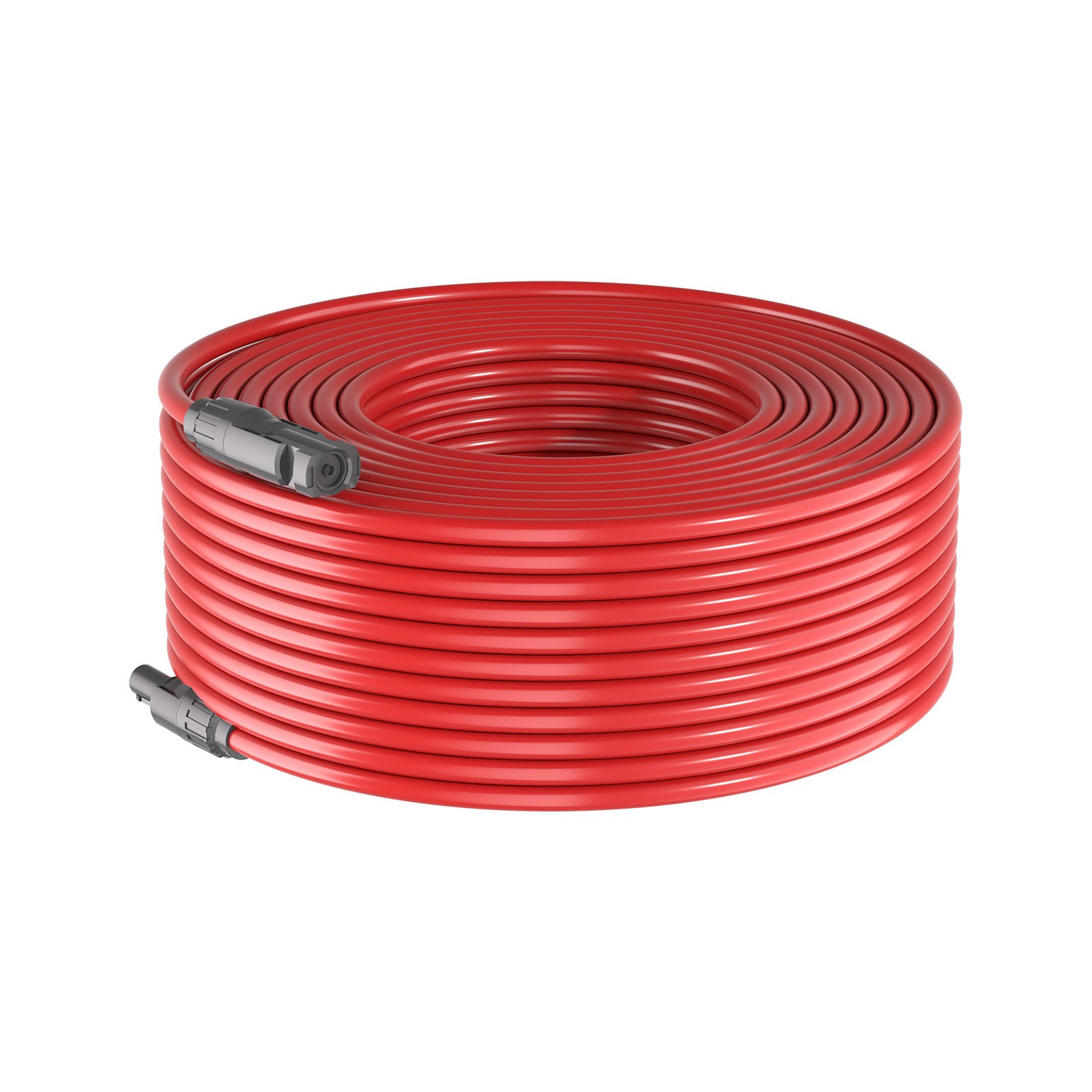 VEVOR Solar Panel Extension Cable, 19.81M Black + 19.81M Red, 10 AWG (6 mm²), Solar Panel Wire with Female and Male Connectors, IP67 Waterproof PV Tinned Copper Wire, for Outdoor Photovoltaic Systems