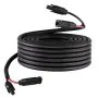 VEVOR 15.24M Solar Panel Extension Cable, 10 AWG, Solar Panel Wire with Flame Retardant Protective Sleeving, Female and Male Connectors, IP67 Waterproof PV Wire, for Outdoor Automotive RV, Black & Red