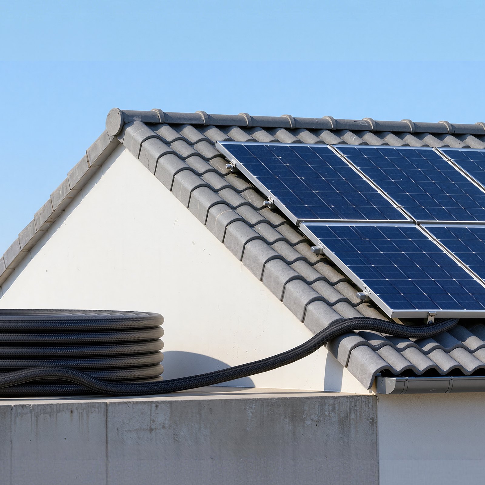 VEVOR 15.24M Solar Panel Extension Cable, 10 AWG, Solar Panel Wire with Flame Retardant Protective Sleeving, Female and Male Connectors, IP67 Waterproof PV Wire, for Outdoor Automotive RV, Black & Red