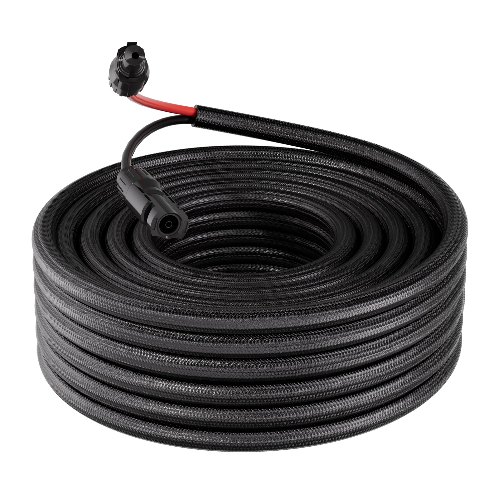 VEVOR 50FT Solar Panel Extension Cable, 10 AWG, Solar Panel Wire with Flame Retardant Protective Sleeving, Female and Male Connectors, IP67 Waterproof PV Wire, for Outdoor Automotive RV, Black & Red
