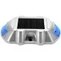 Luces solares para entradas de vehículos VEVOR, paquete de 16 unidades, con interruptor, para señalización de caminos, jardines, aceras y escalones. Carcasa de aluminio fundido, LED brillantes e impermeables, carga solar, color azul.