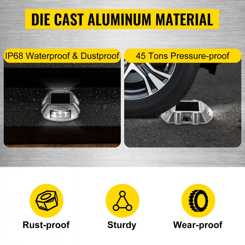 Solar LED Pathway Driveway Lights Dock Path Step Road Safety Light Marker White