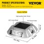 VEVOR Driveway Lights 16-Pack Solar Driveway Lights Bright White with Screw Solar Deck Lights Outdoor Waterproof Wireless Dock Lights 6 LEDs for Path Warning Garden Walkway Sidewalk Steps