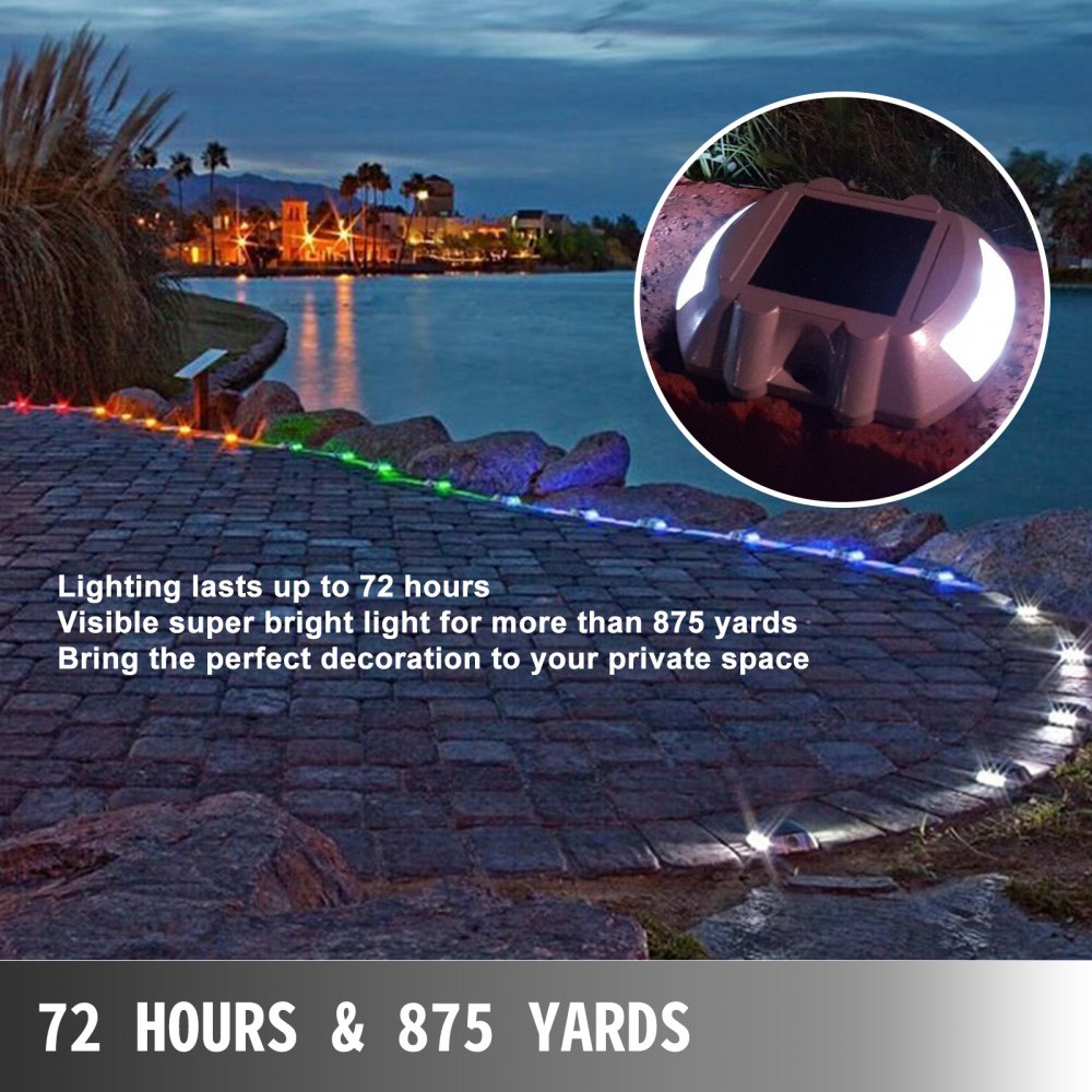 Luces de entrada, luces solares de entrada, paquete de 1, luces de muelle con interruptor, en blanco