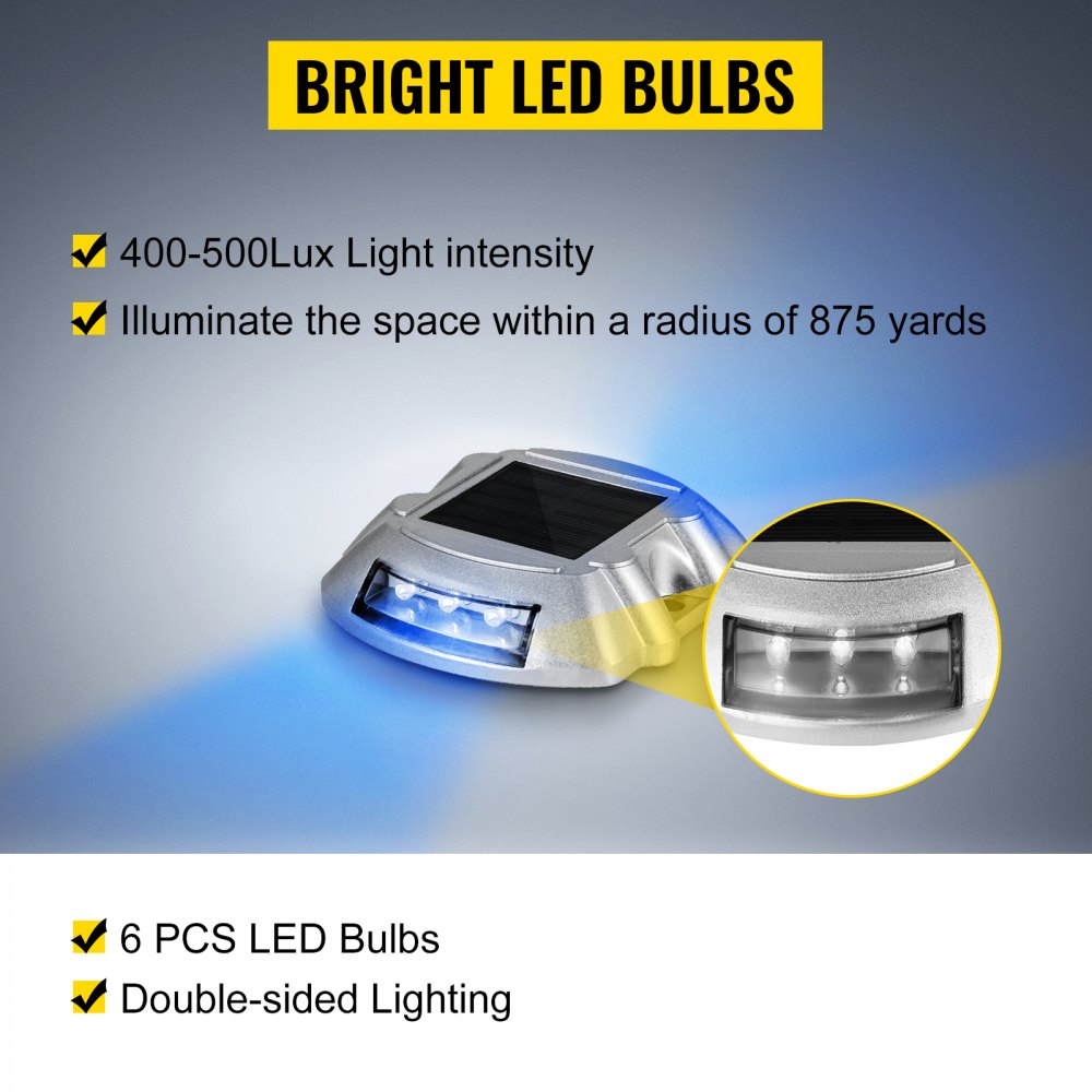 Driveway Lights, Solar Driveway Lights 24-Pack, Dock lights with Switch, in Blue