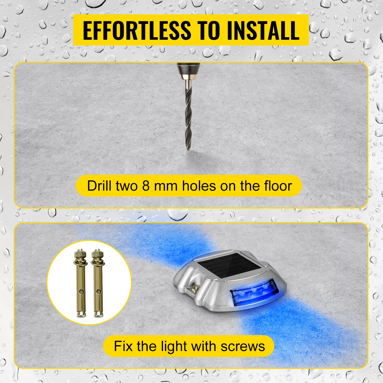 Driveway Lights, Solar Driveway Lights 24-Pack, Dock lights with Switch, in Blue