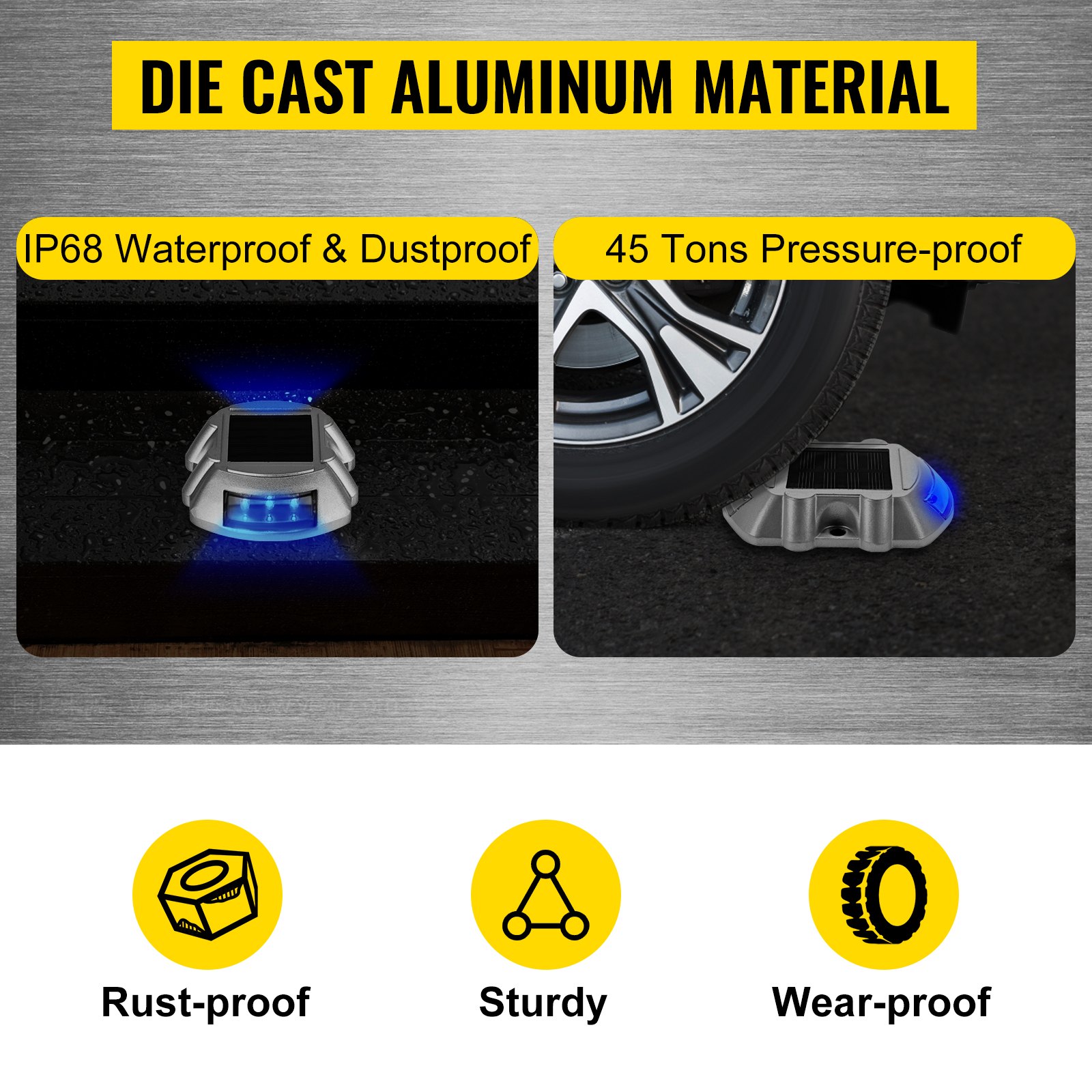 Driveway Lights, Solar Driveway Lights 24-Pack, Dock lights with Switch, in Blue