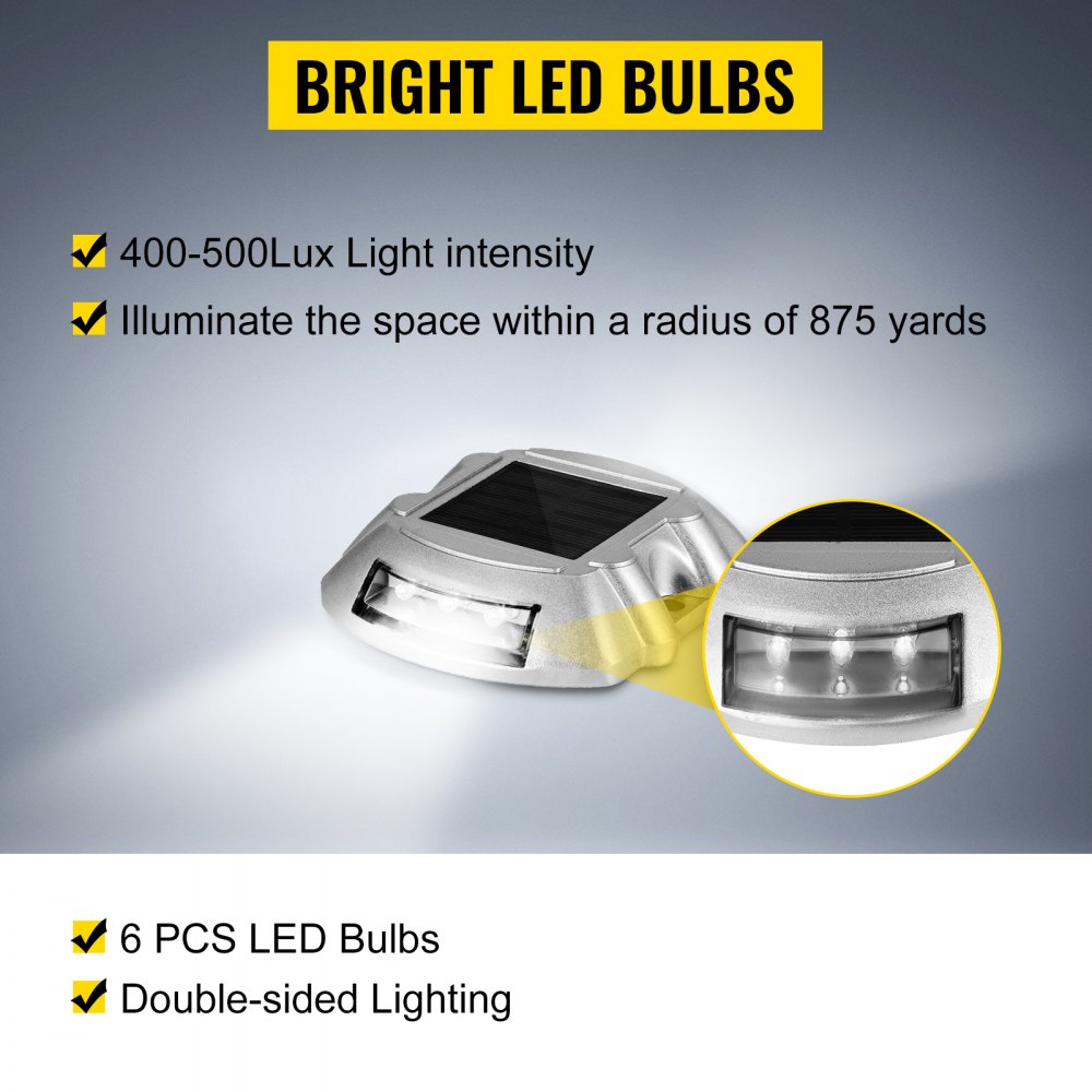 Driveway Lights, Solar Driveway Lights 24-Pack, Dock Lights with Switch in White