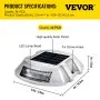 VEVOR Driveway Lights 24-Pack Solar Driveway Lights Bright White with Screw Solar Deck Lights Outdoor Waterproof Wireless Dock Lights 6 LEDs for Path Warning Garden Walkway Sidewalk Steps