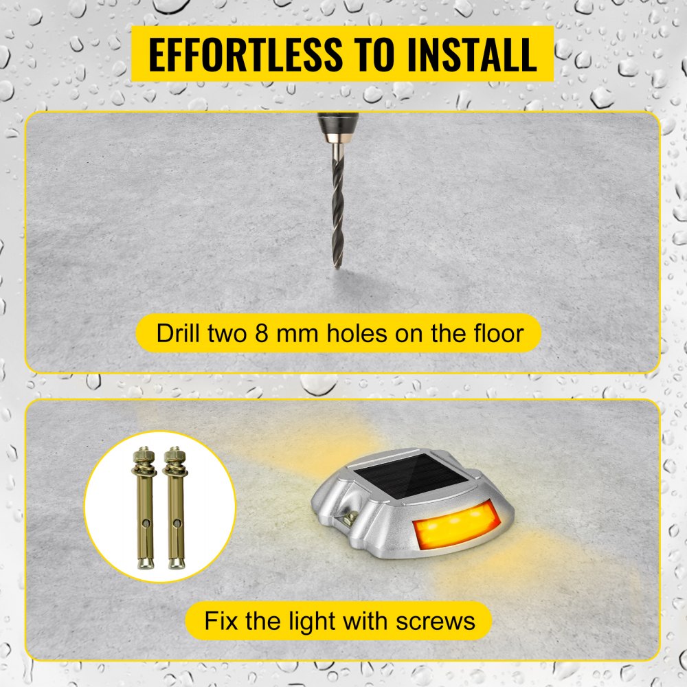 4-Pack Solar Driveway Lights Pathway LED Lights Dock Path Step Garden Road Lamp