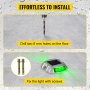 VEVOR 8-Pack Solar Driveway Light LED Road Markers Green for Garden Pathway