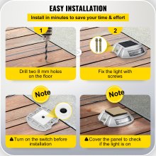 Driveway Lights, Solar Driveway Lights 8-Pack, Dock lights with Switch, in White