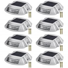 Driveway Lights, Solar Driveway Lights 8-pack, Dock Lights with Switch, σε λευκό