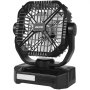 10400mAh Solar Fan Camping Fan with Solar Panel LED Lantern 7W 8 Inch