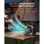 20000mAh Rechargeable Solar Fan LED Lantern 8 Inch Portable Cordless 7W