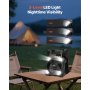 20000mAh Rechargeable Solar Fan LED Lantern 8 Inch Portable Cordless 7W