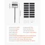 VEVOR Solar Address Sign, 3 Colors House Numbers for Outsides, Waterproof Illuminated LED Address Plaques with Stakes, Wall-Mounted or Floor-Plugged Home Number Sign for Outdoor Yard Garden Street