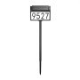 VEVOR Solar Address Sign, 3 Colors House Numbers for Outsides, Waterproof Illuminated LED Address Plaques with Stakes, Wall-Mounted or Floor-Plugged Home Number Sign for Outdoor Yard Garden Street