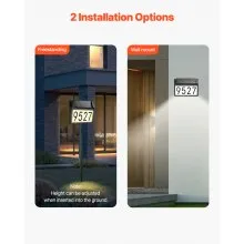 Números de casa solares, señales de dirección LED impermeables, estables para el patio de la casa y la calle.