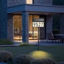 Solar House Numbers Waterproof LED Address Signs Stable for Home Yard Street
