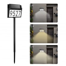Solar House Numbers Waterproof LED Address Signs Stable for Home Yard Street