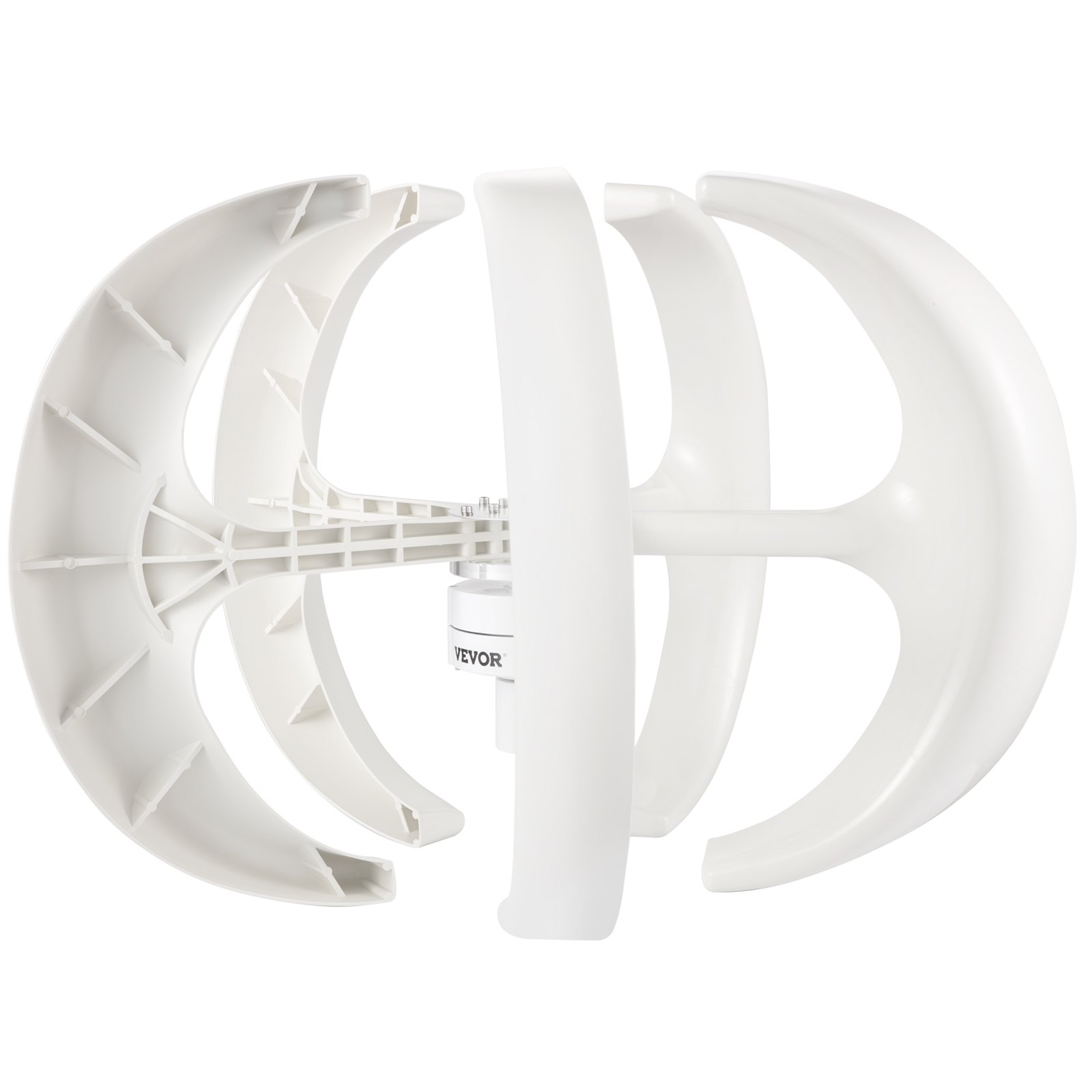 VEVOR Wind Turbine 400W 12V Wind Turbine Generator White Lantern Vertical Wind Generator 5 Leaves Wind Turbine Kit