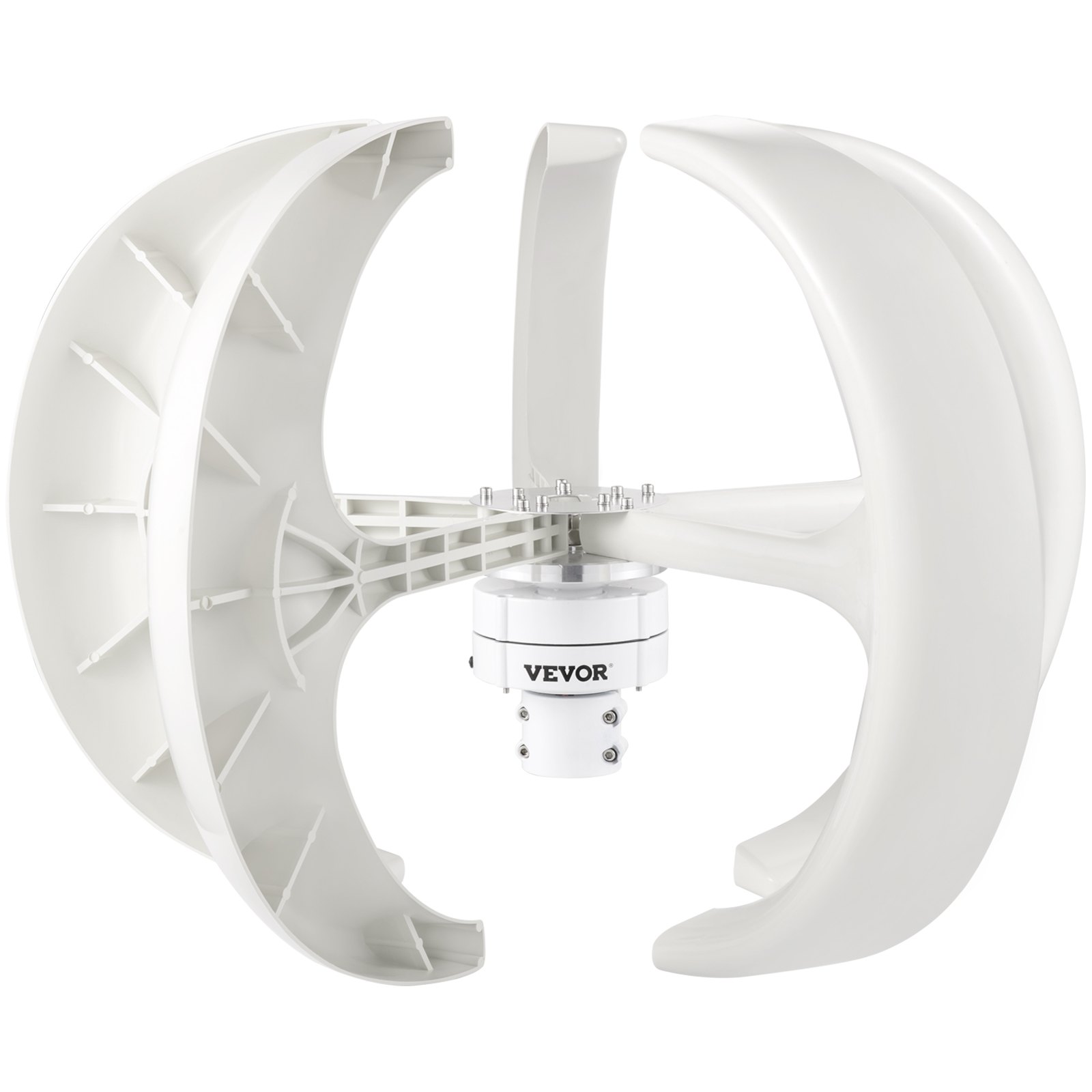 VEVOR Wind Turbine 400W 12V Wind Turbine Generator White Lantern Vertical Wind Generator 5 Leaves Wind Turbine Kit