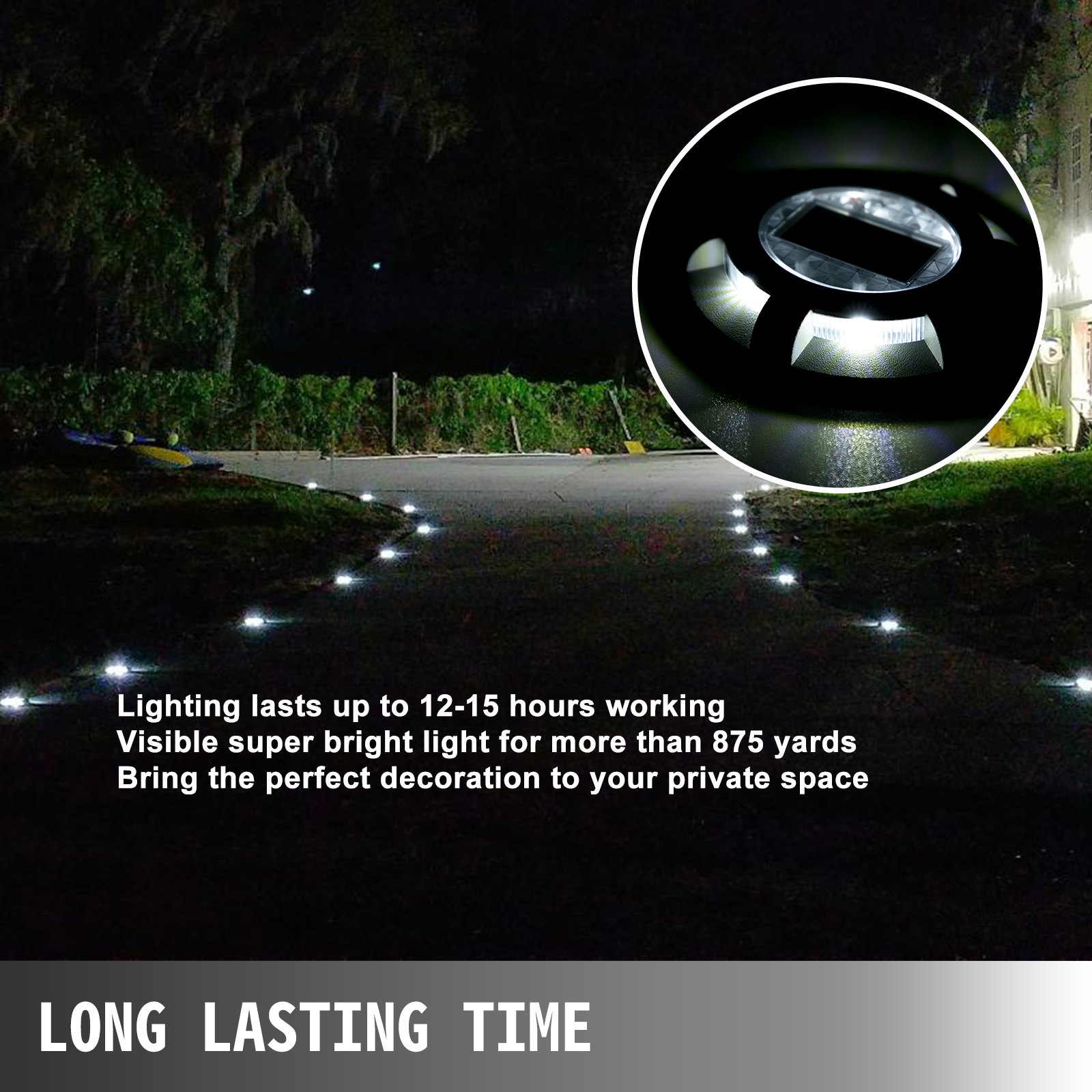 Solar Deck Lights Driveway Lights Solar Deck Light Led 4 Pack for Sidewalk White