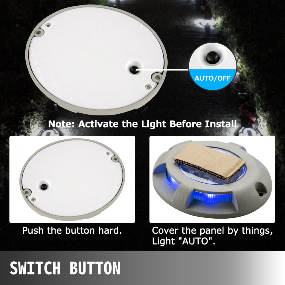 Solar Deck Lights Driveway Lights Solar Deck Light Led 8 Pack For Sidewalk, Blue