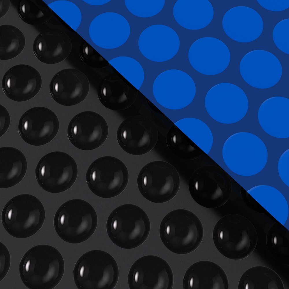 VEVOR Solar Pool Cover, 32 x 16 ft Pool Bubble Cover, 16 Mil Pools Solar Blanket with Dual Heat-Locking Air Layer for Pools, Daytime Heat Absorption, Nighttime Heat Retention, Blue & Silver, Cuttable