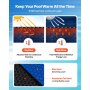 VEVOR Solar Pool Cover, 32 x 16 ft Pool Bubble Cover, 16 Mil Pools Solar Blanket with Dual Heat-Locking Air Layer for Pools, Daytime Heat Absorption, Nighttime Heat Retention, Blue & Silver, Cuttable