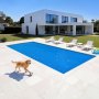 VEVOR Solar Pool Cover, 36 x 16 ft Rectangle Pool Bubble Cover, 12 Mil Pools Solar Blanket with Bubble & PE Material, Daytime Heat Absorption, Nighttime Heat Retention, Heat Retaining Solars Covers, Blue