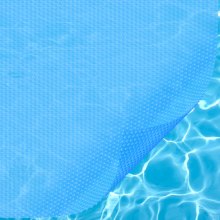 VEVOR Cubierta solar para piscina, manta solar rectangular de 24 x 12 pies para piscinas, cubierta solar para piscina enterrada sobre el suelo, cubiertas solares de 12 mil, color azul