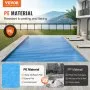 VEVOR Solar Pool Cover, 24 x 12 ft Rectangle Solar Blanket for Pools, Inground Above Ground Swimming Pool Solar Cover, 8 mil Solar Covers Blue