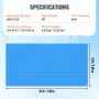 VEVOR Solar Pool Cover, 24 x 12 ft Rectangle Solar Blanket for Pools, Inground Above Ground Swimming Pool Solar Cover, 8 mil Solar Covers Blue