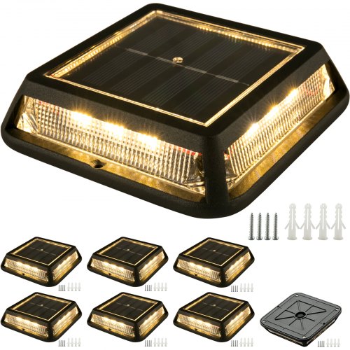 Solar Deck Lights Driveway Lights 8 Pcs Pathway Step Lights, Dock Solarlights
