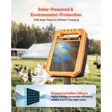 0.3J Solar Fence Charger 1.86 Miles Range Electric Fence Energizer for Livestock