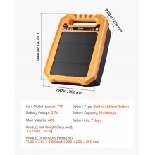 0.3J Solar Fence Charger 1.86 Miles Range Electric Fence Energizer for Livestock