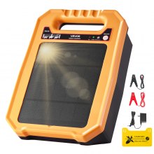 0.3J Solar Fence Charger 1.86 Miles Range Electric Fence Energizer for Livestock