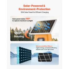 0.3J 8kV Solar Fence Charger 1.86 Miles Electric Fence Energizer for Livestock