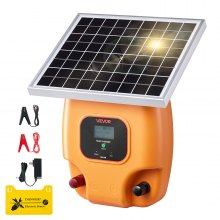 0.3J 8kV Solar Fence Charger 1.86 Miles Electric Fence Energizer for Livestock