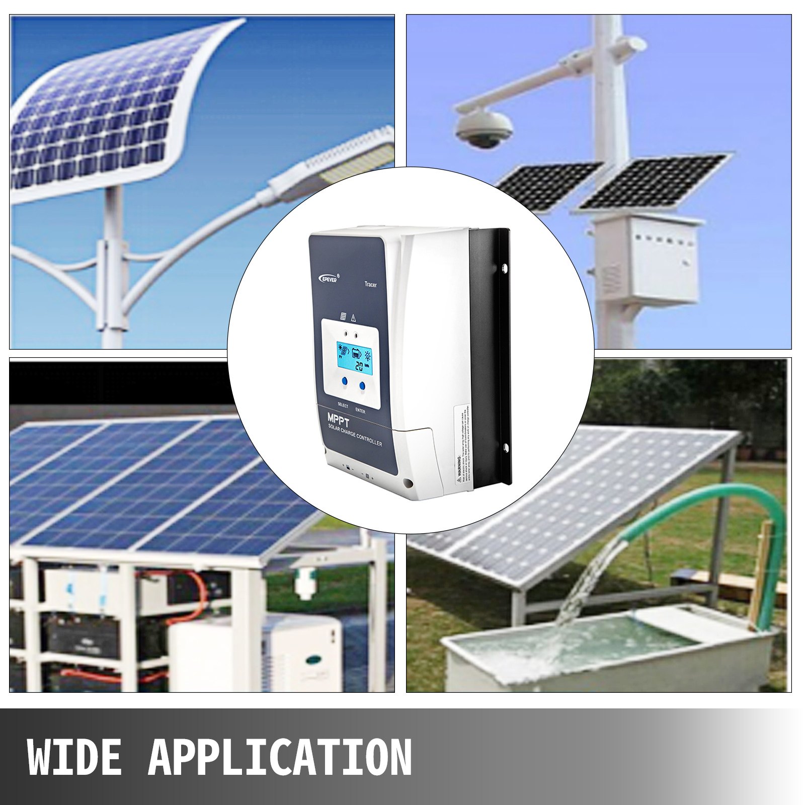 Solar Charge Controller, Mppt Charge Controller, 50 Amp, Solar Panel Controller