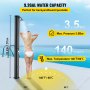 VEVOR Solar Heated Shower Poolside Shower 9.2Gal 7FT Shower w/360° Shower Head