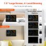 VEVOR 7-in-1 Wireless Weather Station, 7.5 in Large Color Display, Digital Home Weather Station Indoor Outdoor, for Temperature Humidity Wind Speed/Direction Rain UV, with Forecast Data, Alarm, Alerts NO WIFI