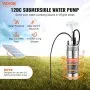 VEVOR Solar Water Pump, 12V DC 120W Submersible Deep Well Pump, Max Flow 3.2 GPM, Max Head 230 ft, Max Submersion 98.4 ft, Solar Powered Water Pump for Well